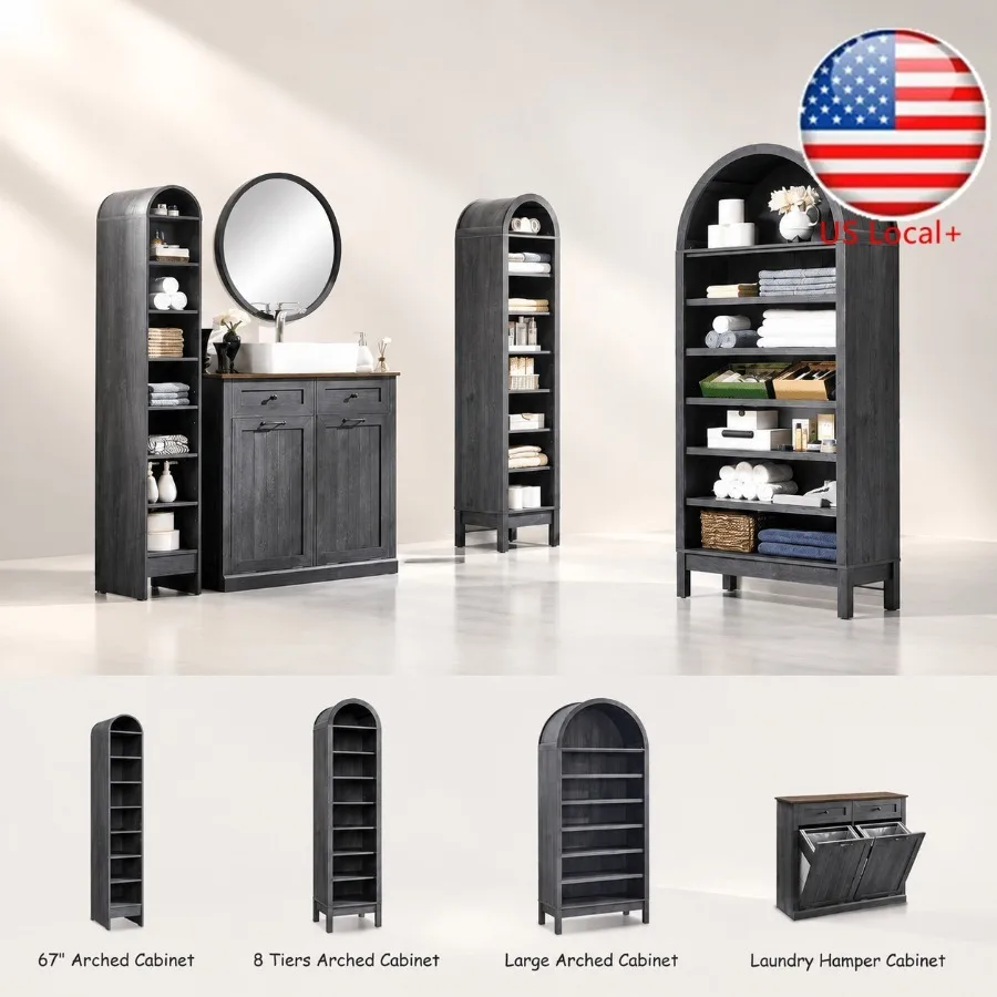 Storage & Organization - Armário de armazenamento para banheiro, com