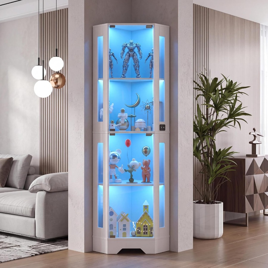 Vitrine de canto para sala de  - Lighting avaliação e preço