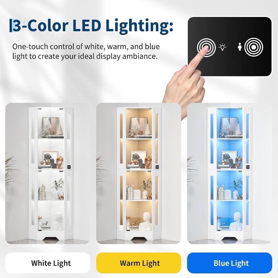 Vitrine de canto para sala de  - Lighting avaliação e preço